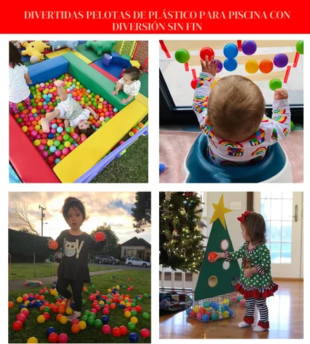 Miniatura 5 de LANGXUN 50 100 200 400 Bolas de Pelotero de Plástico Suave para Niños, Regalo para Cumpleaños de Bebé o Niño Pequeño, Navidad, Pelotero con Tienda