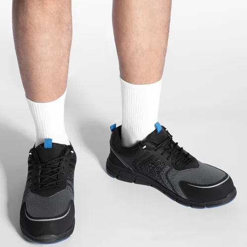 Miniatura 6 de SPIEZ Zapatos de trabajo para hombres, zapatos de seguridad con punta compuesta, antideslizantes, a prueba de pinchazos, ligeros, transpirables