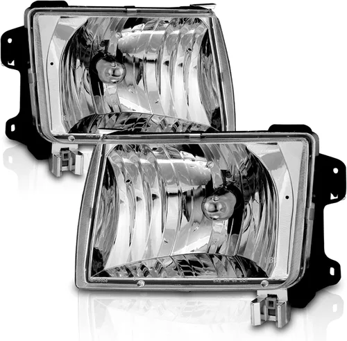Miniatura 2 de AmeriLite para Nissan 1998-2000 Frontier / 2001 Xterra Faros Delanteros de Repuesto Transparentes Cristalinos Par - Lado del Pasajero y del Conductor
