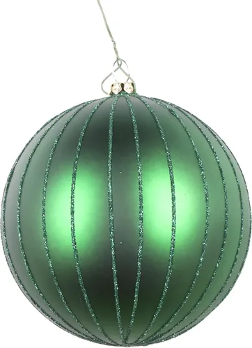 Miniatura 56 de Vickerman Adorno navideño de bola de avena mate con purpurina de 5 pulgadas. Incluye 4 piezas por bolsa.