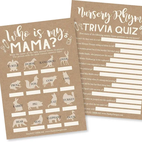 Miniatura 8 de Hadley Designs Juegos de baby shower para 25 invitados – Kraft Whats in Your Purse Baby Shower Game, juegos de baby shower para niños y niñas
