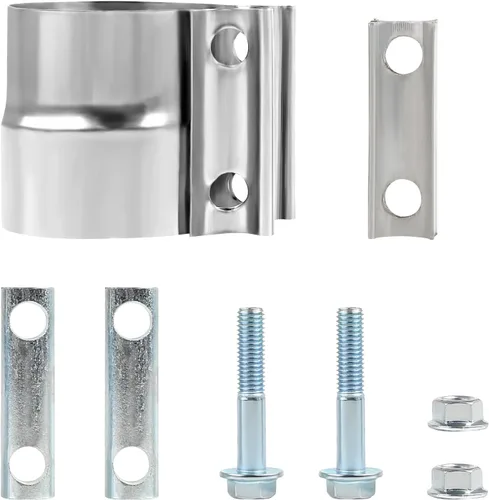 Miniatura 5 de DOCAS Abrazadera de escape de 2.5 pulgadas, abrazadera de banda de junta de regazo de acero inoxidable, 2