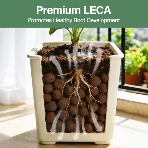 Miniatura 4 de Halatool 18LB de guijarros de arcilla Hydroton de 4mm-16mm, bolas ligeras de Leca para plantas en maceta, hidropónica, jardinería, orquídeas, 18