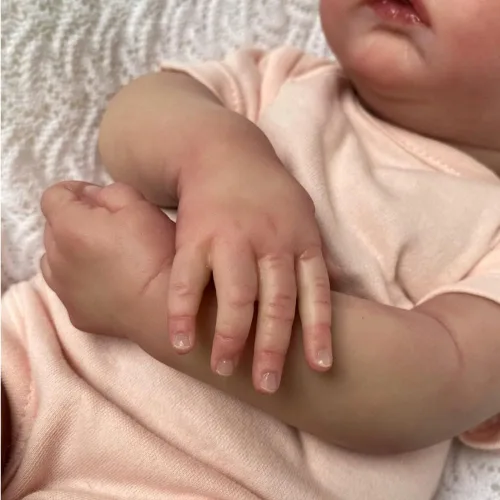 Miniatura 4 de Anano Muñecas Reborn de silicona de cuerpo completo de 19 pulgadas, muñeca realista de bebé niña, muñeca de bebé de silicona completa, muñeca recién