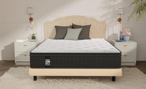 Miniatura 2 de HIMMLINE Colchón Queen de 12 pulgadas, colchón híbrido tamaño Queen en una caja con espuma viscoelástica de gel y resorte de bolsillo, sensación