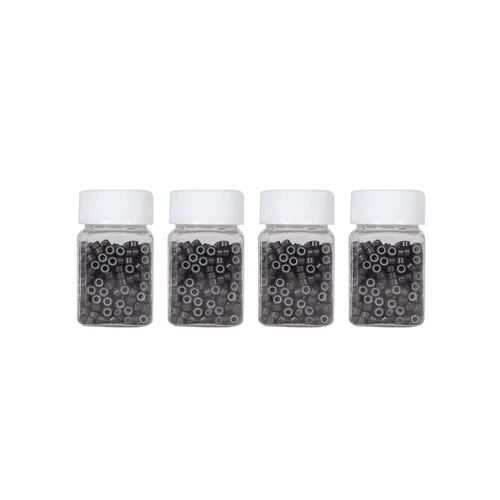 Miniatura 9 de 1000 anillos de microeslabones de silicona de alta calidad, cuentas forradas de 0.197 in para extensiones de cabello con punta I