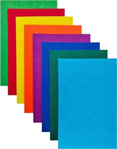 Miniatura 21 de Jtnohx - Fieltro rígido, hojas de fieltro de 2 mm de grosor para manualidades, cuadrados de tela de fieltro dura de 20,3 x 30,5 cm, 8 piezas