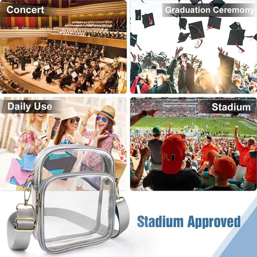 Miniatura 6 de COROMAY - Bolso transparente para mujer, apta para estadios