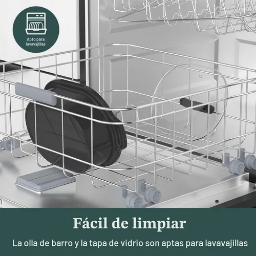 Miniatura 7 de MAGNIFIQUE Olla de Cocción Lenta Programable de 6 Cuartos con Recipiente Antiadherente Saludable Extraíble - Pequeño Electrodoméstico de Cocina