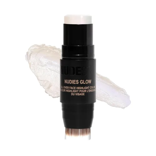 Miniatura 11 de Nudestix Nudies Glow - Resaltador en crema multiusos para mejillas, ojos y cuerpo con cepillo integrado, acabado radiante, maquillaje limpio, vegano