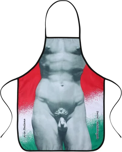 Cabilock Delantal de cocina novedoso para hombre, divertido delantal de estatua de David para adultos para asar a la parrilla, hornear, cocina,