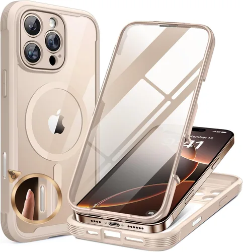 Miniatura 107 de Miracase Funda para iPhone 13 de 6.1 pulgadas, [sin burbujas] funda de teléfono de cuerpo completo con pantalla de vidrio completa integrada, sin