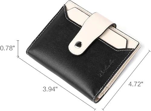 Miniatura 7 de BOSTANTEN - Billetera de cuero para mujer con bloqueo RFID, pequeña, con cremallera, de bolsillo, para tarjetas, con ventana para documento