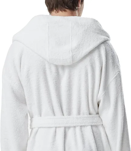 Miniatura 6 de Arus - Bata de baño clásica de algodón turco con capucha para hombre, con opción de longitud larga