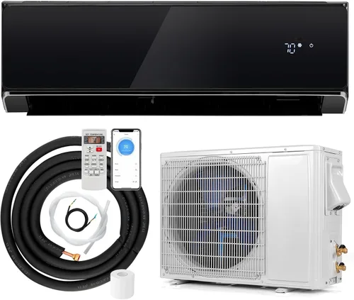 Miniatura 10 de ARLIME Mini sistema de aire acondicionado dividido/calefacción, 18000 BTU 19 SEER2 de ahorro de energía con bomba de calor de 1.5 toneladas y kit