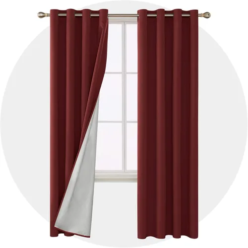 Miniatura 42 de Deconovo - Cortinas opacas para dormitorio con ojales, cortinas sólidas con aislamiento térmico, bloquean el calor, oscurecen la habitación, ahorran