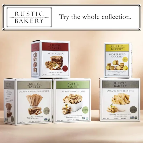 Miniatura 6 de Rustic Bakery Artisan Crisps - Cereza agria, punta de cacao y almendra, galletas artesanales para plato de queso o aperitivos, galletas ligeramente