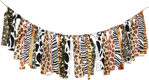 Cartel para silla alta con temática de safari en la selva, suministros de fiesta de zoológico africano, animales salvajes, cumpleaños, baby shower,