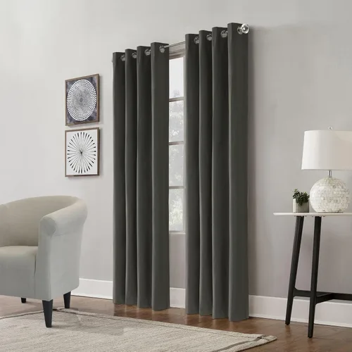 Miniatura 10 de Loft Living Elba Total Blackout - Panel de cortina texturizada, 52 x 84 pulgadas, color carbón