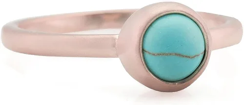 Miniatura 8 de Turquoise Bezel Ring - 14k Gold - Elegant December Birthstone Bridal Ring - Simple Stackable Design