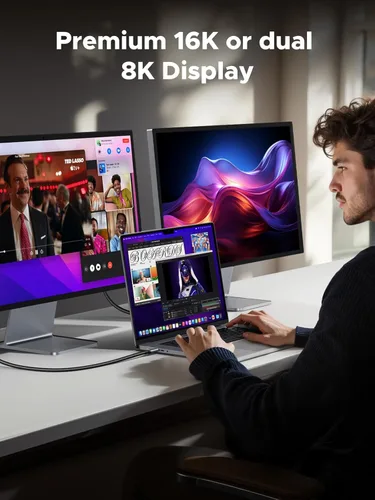 Miniatura 3 de UGREEN Cable USB C a USB C de 240W USB4 Gen4 80Gbps Premium 17K Dual 8K Triple 4K Display PD3.1 Tipo C Carga Rápida Compatible con Monitores USB C
