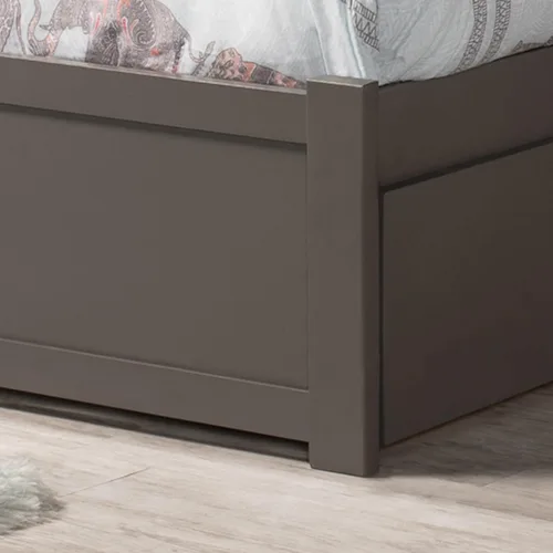Miniatura 5 de AFI Nantucket - Cama de plataforma tamaño King con estribo y cama nido individual XL en color gris