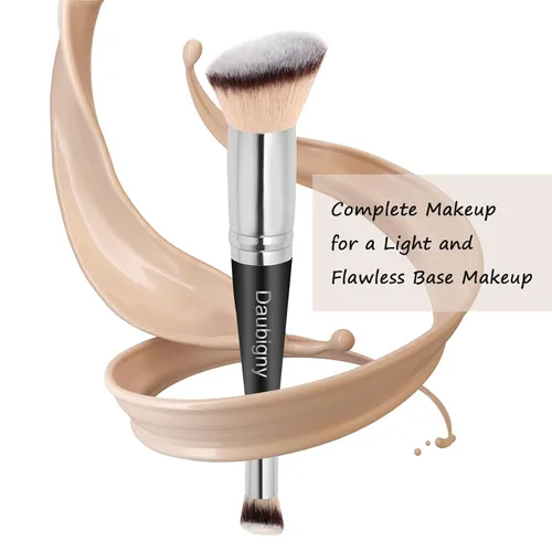 Miniatura 6 de Daubigny Brochas de maquillaje de doble punta, cepillo corrector perfecto para cualquier aspecto, cepillo de lujo premium redondeado cónico