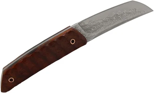 Miniatura 9 de MASALONG VG10 Damasco Short tanto cuchillo kni198 Hoja fija de espiga completa (mango negro)