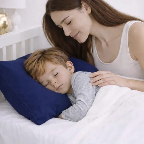 Miniatura 4 de COTTON STICH™ Juego de 2 fundas de almohada para niños pequeños de 14 x 20 pulgadas, 100% algodón de 600 hilos, fundas de almohada suaves y Azul