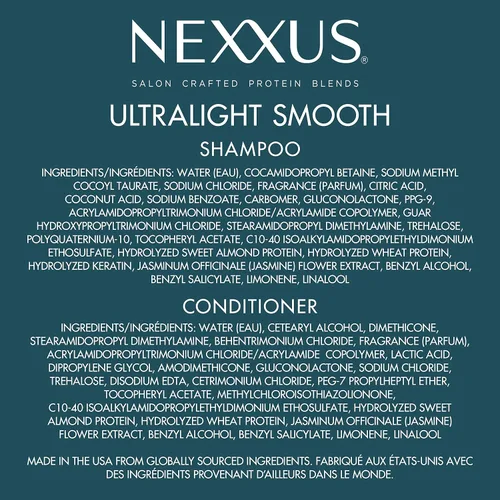 Miniatura 8 de Nexxus Champú y acondicionador ultraligero para cabello seco y encrespado, tratamiento suave para bloquear el encrespamiento, 13.5 onzas