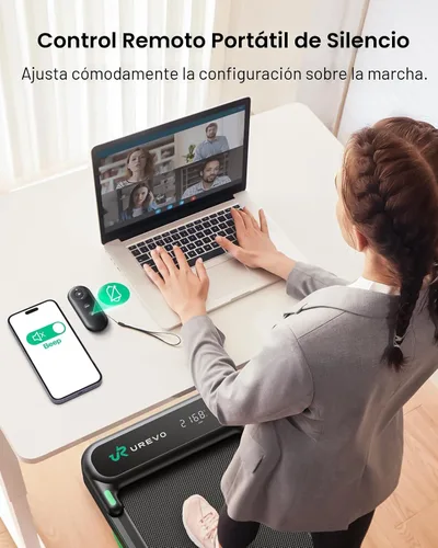 Miniatura 9 de UREVO Strol 2E Smart 2-in-1 Folding Treadmill, Compact Walking Pad with Safety Handle, Plug and Play, Standing Desk Treadmill with Dual LED Display