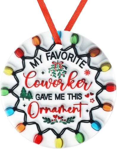 Miniatura 10 de Adornos de Navidad Regalos Compañeros de Trabajo Regalos para Ella Él Divertidos Adornos de Navidad para Mujeres Hombres Regalo de Agradecimiento