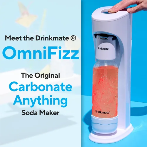 Miniatura 2 de Drinkmate OmniFizz - Máquina de transmisión de agua con gas y soda, carbonata cualquier bebida, kit de inicio, incluye un cartucho de CO2 de 60 L +