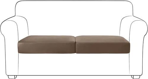 Miniatura 45 de Yates Home Funda de cojín de piel sintética para sofá, impermeable, elástica, para asiento de caravana, sofá biplaza, protector de muebles, funda