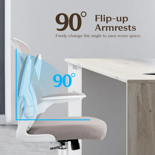 Miniatura 5 de FelixKing Silla de Oficina, Sillas de Escritorio Ergonómicas con Ruedas, Silla de Malla para el Hogar, con Soporte Lumbar Ajustable y Altura, Silla