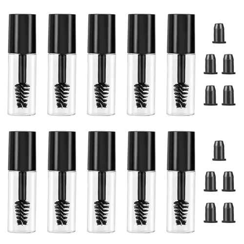 10 unids 0.1 fl oz tubo de rímel vacío varita mini pestañas crema contenedor botella crecimiento pestañas embalaje tubo contenedor para el hogar y