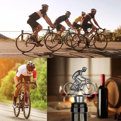 Miniatura 6 de LKKCHER Tapón de vino de ciclismo, regalos de vino para bicicleta, regalos del día del padre, regalos de Navidad, regalos de cumpleaños para hombres
