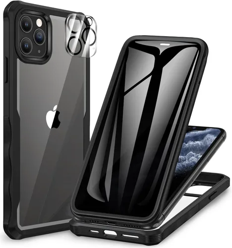 Miniatura 52 de CENHUFO Funda de privacidad para iPhone 11 Pro, funda de cuerpo completo con protector de pantalla de privacidad de vidrio templado 9H integrado