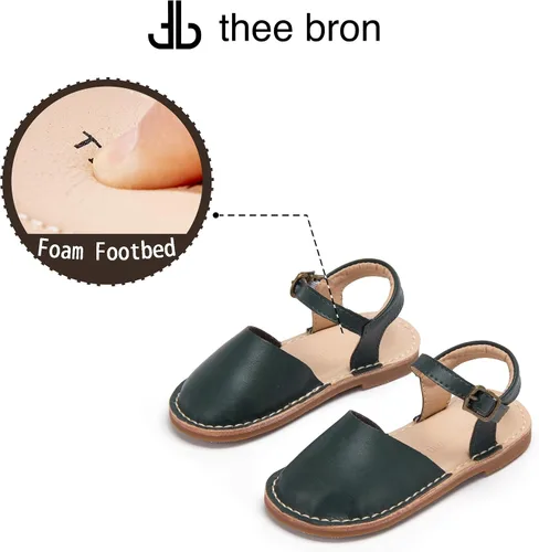 Miniatura 12 de THEE BRON Sandalias cómodas para niñas, zapatos para niños, sandalias rellenas