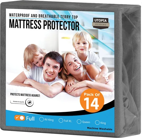 Miniatura 17 de Utopia Bedding – Protector impermeable de colchón tamaño individual, funda de colchón de terry premium de 200 GSM, transpirable, estilo ajustado