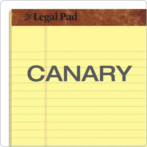 Miniatura 5 de TOPS The Legal Pad Bloc de escritura, 8-1/2 x 11-3/4 pulgadas, papel canario, regla legal, 50 hojas, paquete de 3 (75327)