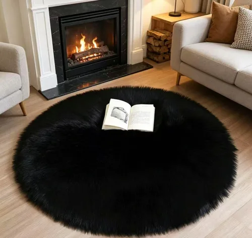 Miniatura 52 de Alfombra de piel sintética de 2 x 6 pies, color beige, lavable a máquina, súper suave, esponjosa, alfombra de piel de oveja mullida para dormitorio