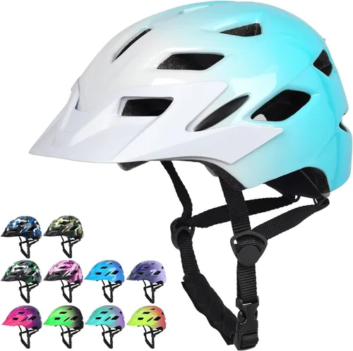 Miniatura 21 de Kids Bike Helmet,Bavilk Kids Boys Girls Bike Helmets with LED Light Detachable Visor Children Youth Teen Multi-Sport for Skating Cycling Scooter