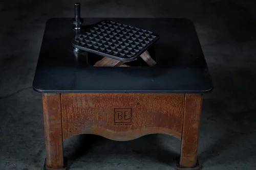 Miniatura 3 de Black Earth Teppan XL - Parrilla de leña - Rejilla de acero al carbono y superficie plana Teppanyaki - Parrilla de 1200 pulgadas cuadradas +