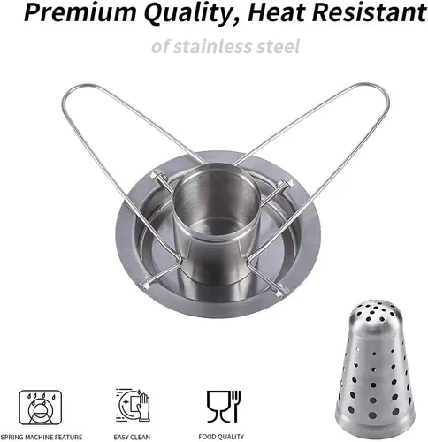 Miniatura 3 de AMOZO Soporte para pollo para latas de cerveza para parrilla y ahumador, soporte para pollo de acero inoxidable 304 de alta calidad, tostadores