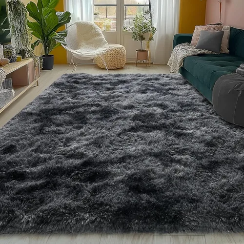 Miniatura 129 de Alfombras de área de 8x10 para sala de estar, alfombra shaggy grande ultra suave y esponjosa para dormitorio, alfombras de felpa mullida Blanco crema