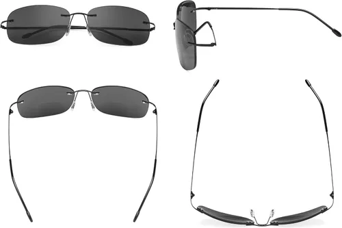 Miniatura 2 de Eyekepper Lentes de sol bifocales sin montura para mujeres y hombres, lectores bifocales ligeros para leer bajo el sol
