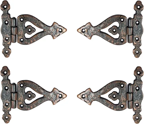 Miniatura 29 de Adonai Hardware Alleluia - Bisagras delanteras de hierro fundido antiguo (3.2 pulgadas x 10 unidades, negro mate) para puertas de granero, puertas