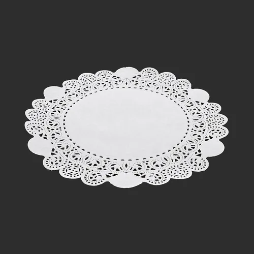 Miniatura 2 de AmerCareRoyal - Tapones de encaje, redondos, 8.0 in, blanco, 5,000/cartón