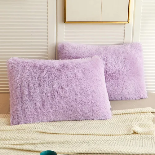 Miniatura 38 de LIFEREVO Paquete de 2 fundas de almohada de piel sintética esponjosa, fundas de almohada cuadradas de 18 x 18 pulgadas, fundas de almohada Blanco